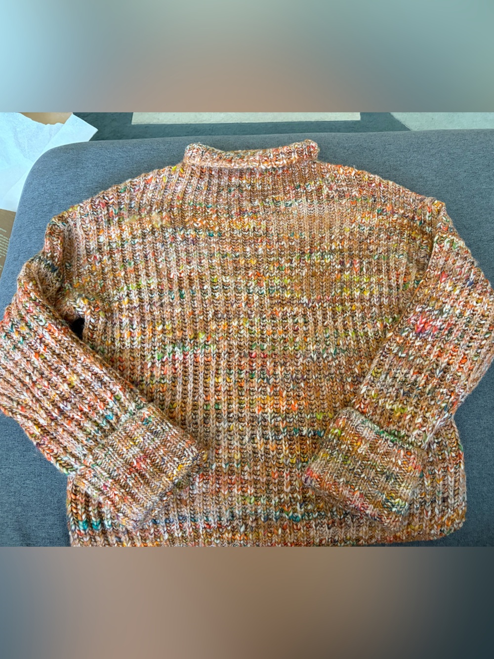 Madewell Multicolor Speckled Chunky Knit Sweater